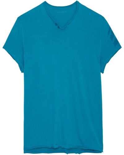 Zadig & Voltaire Camiseta Monastir con motivo Arrows - Azul