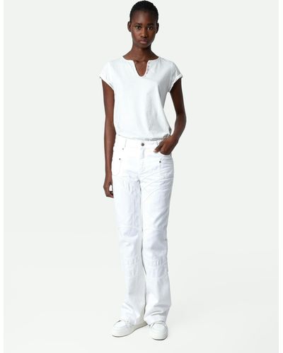 Zadig & Voltaire Palmier Henley T-shirt - White