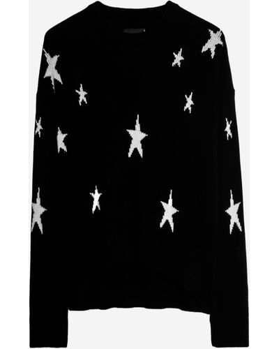 Zadig & Voltaire Markus Star-embellished Cashmere Sweater - Black