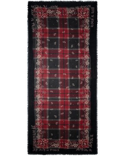 Zadig & Voltaire Long Delta Cashmere Scarf - Red