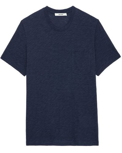 Zadig & Voltaire T-Shirt Stockholm Geflammt - Blau