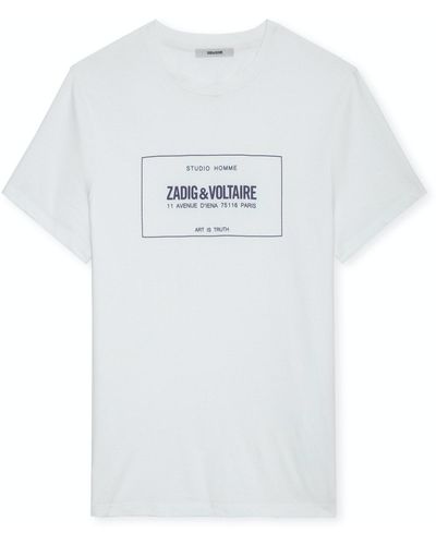 Zadig & Voltaire Camiseta con logo estampado - Blanco