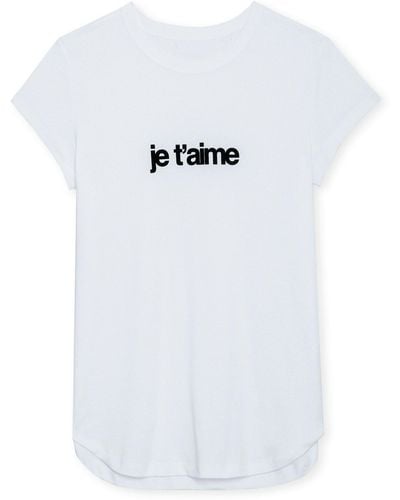 Zadig & Voltaire T-Shirt Woop Je T'aime - Weiß