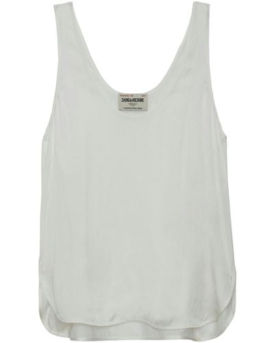 Zadig & Voltaire Top Carys Satin - Grau