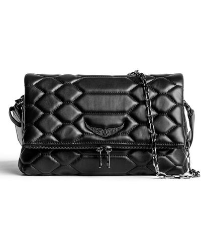 Zadig & Voltaire Bolso Rocky Xl Mat Scale - Negro