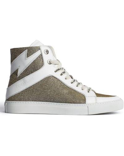 Zadig & Voltaire Sneakers Zv1747 High Flash - Mettallic