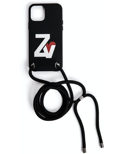 Zadig & Voltaire Zv Crush Rope Iphone 12 Cover - Black