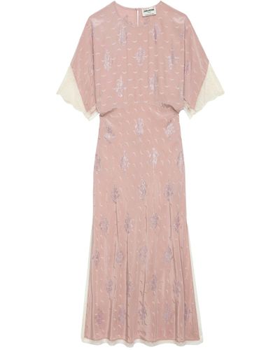 Zadig & Voltaire Rey Silk Jacquard Dress - Pink