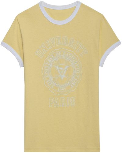 Zadig & Voltaire T-shirt Walk University - Gelb