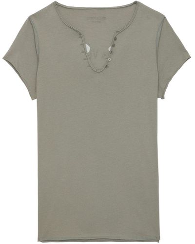 Zadig & Voltaire Insignia Henley T-shirt - Grey
