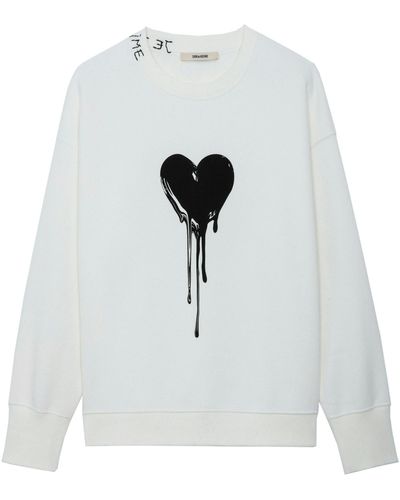 Zadig & Voltaire Oscar Heart Sweatshirt - White