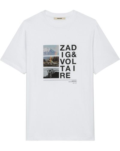 Zadig & Voltaire Camiseta Toby Con Estampado Fotográfico - Blanco