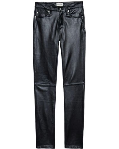 Zadig & Voltaire Pantalon leather david cuir - Noir