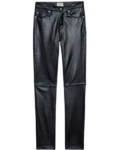 Zadig & Voltaire Pantalón Leather David Cuero - Negro