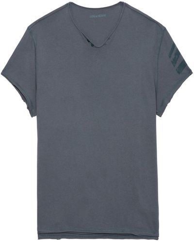 Zadig & Voltaire Monasti Arrow Henley T-shirt - Grey