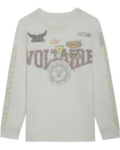 Zadig & Voltaire T-shirt noane voltaire - Gris