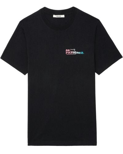 Zadig & Voltaire Camiseta Ted con estampado de fotografía - Negro