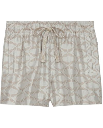 Zadig & Voltaire Shorts Paxi Wings Jacquard - Grau