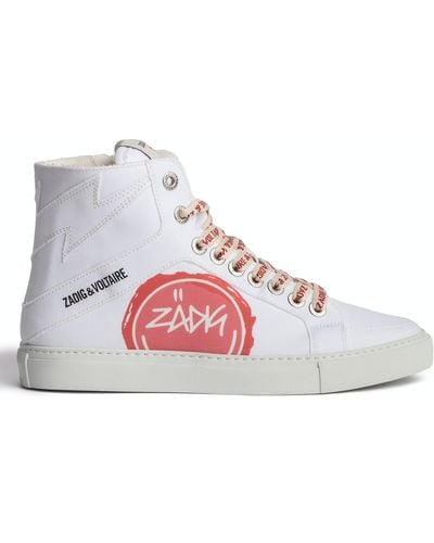 Zadig & Voltaire Zv1747 High Flash Trainers - White