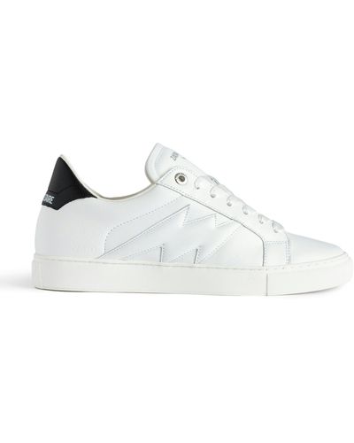 Zadig & Voltaire La Flash Leather Low-top Trainers - White