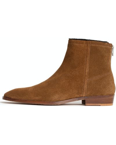 Zadig & Voltaire Romare Suede Ankle Boots Leather - Brown