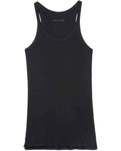 Zadig & Voltaire Tanktop Alba Wings - Schwarz