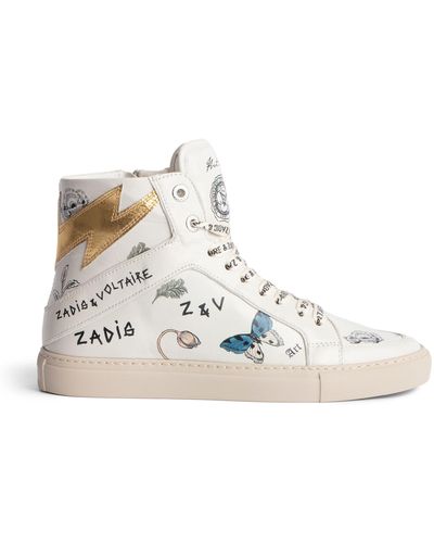 Zadig & Voltaire Sneakers ZV1747 High Flash - Blanc