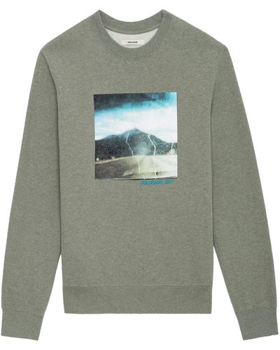 Zadig & Voltaire Simba Mountain Sweatshirt mit Foto-Print - Grau