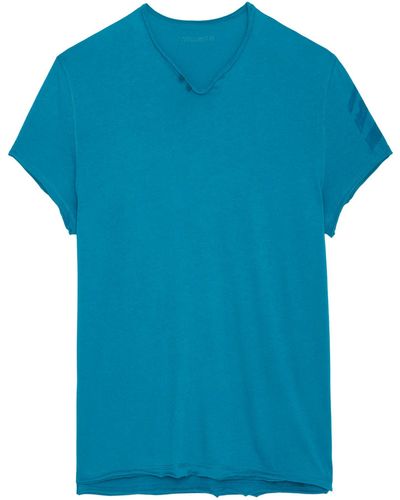 Zadig & Voltaire T-shirt Monastir en coton biologique - Bleu