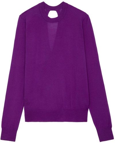 Zadig & Voltaire Jersey Emma 100% Lana Merina - Morado