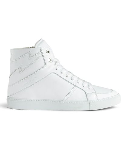 Zadig & Voltaire Sneakers zv1747 high flash men - Blanc