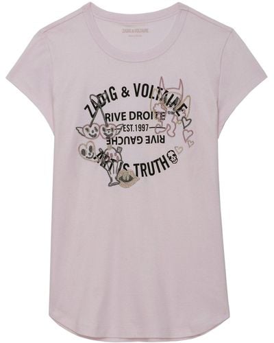 Zadig & Voltaire T-shirt Woop Wappen - Grau