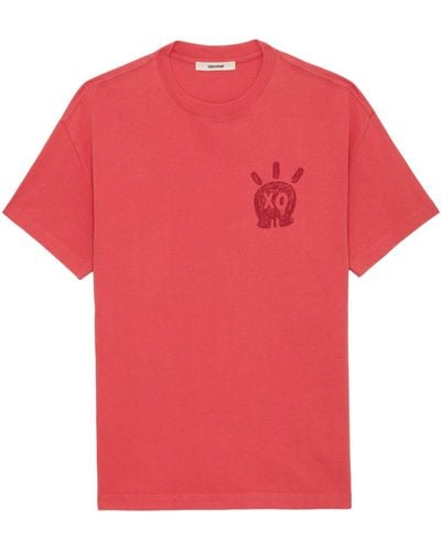 Zadig & Voltaire T-shirt Teddy Skull - Rot