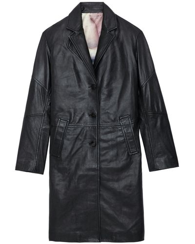 Zadig & Voltaire Macari Leather Coat - Black