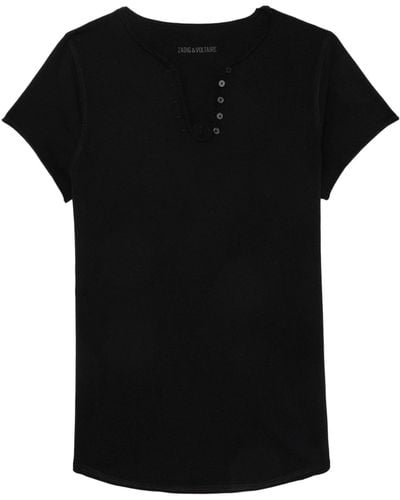 Zadig & Voltaire Amour Henley T-shirt - Black