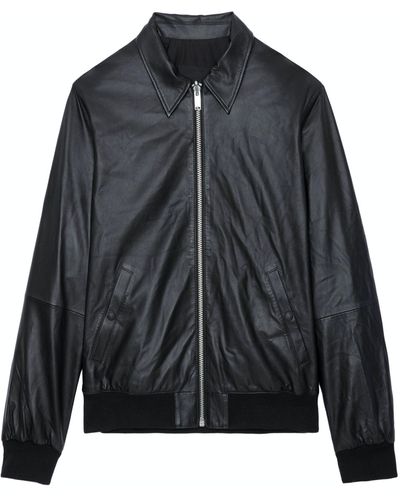 Zadig & Voltaire Mate Leather Jacket - Black