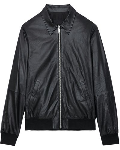 Zadig & Voltaire Mate Leather Jacket - Black