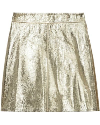 Zadig & Voltaire Jinette Leather Skirt - Natural