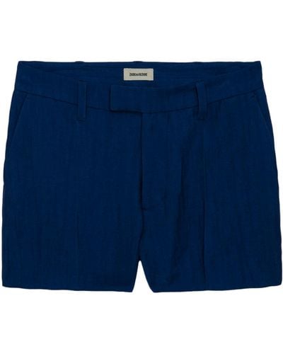 Zadig & Voltaire Please Linen Shorts - Blue