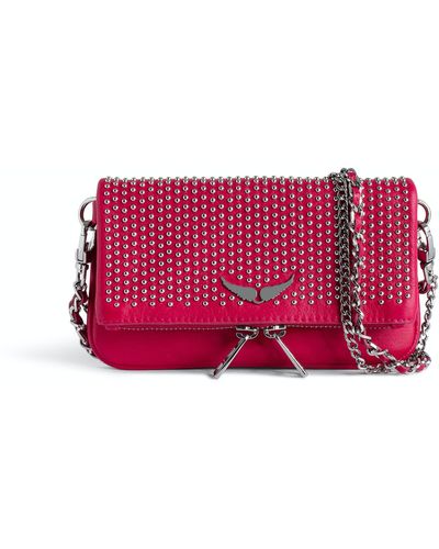 Zadig & Voltaire Rock Nano Dotted Swiss Clutch - Red
