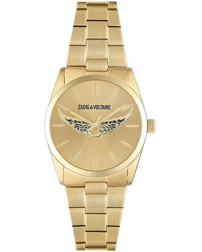 Zadig & Voltaire Fusion Gold Wings Watch - Metallic