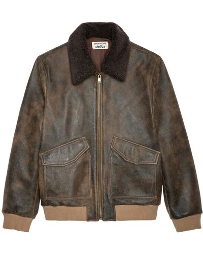 Veste cuir zadig et voltaire outlet homme