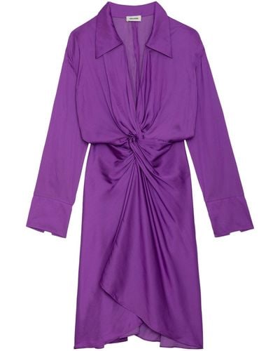 Zadig & Voltaire Rozo Satin Dress - Purple