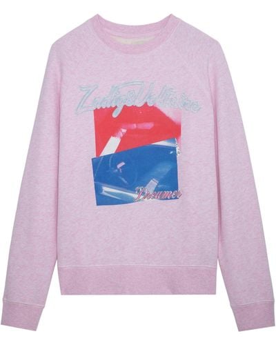 Zadig & Voltaire Sweatshirt Upper Fotoprint - Pink