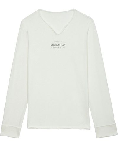 Zadig & Voltaire Monastir Henley T-shirt - White