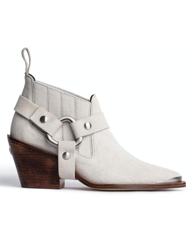 Zadig & Voltaire N'dricks Ankle Boots - White