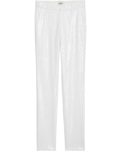 Zadig & Voltaire Prune Sequin Trousers - White