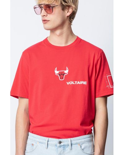 Zadig & Voltaire T-shirt Tomias Chicago Bulls - Rouge