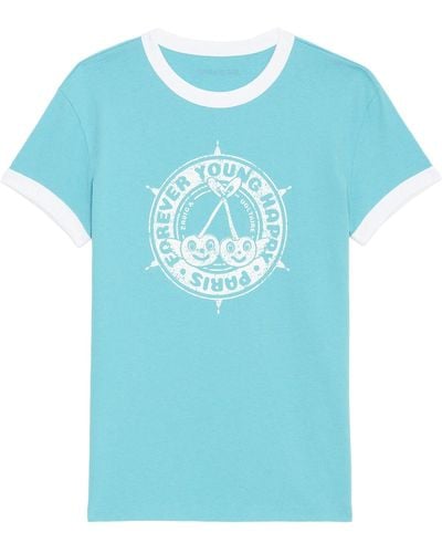 Zadig & Voltaire T-shirt Walk Wappen - Blau