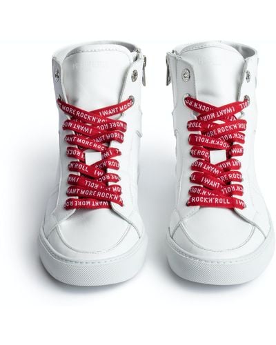 Zadig & Voltaire I Want More Rock'n Roll Laces - White